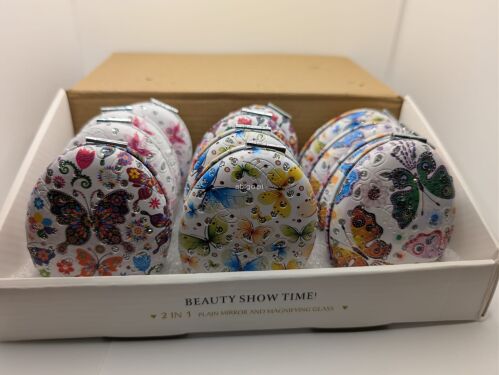 ELEGANCKIE SKŁADANE LUSTERKO KIESZONKOWE Kpl. 12 szt