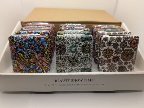 ELEGANCKIE SKŁADANE LUSTERKA KIESZONKOWE Kpl. 12 szt