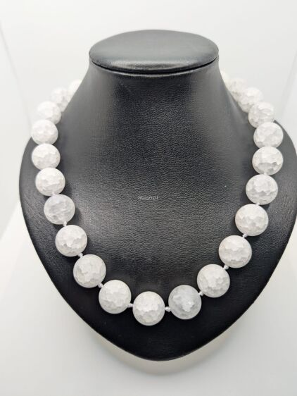 Naszyjnik ze szkła mrożonego fi 18