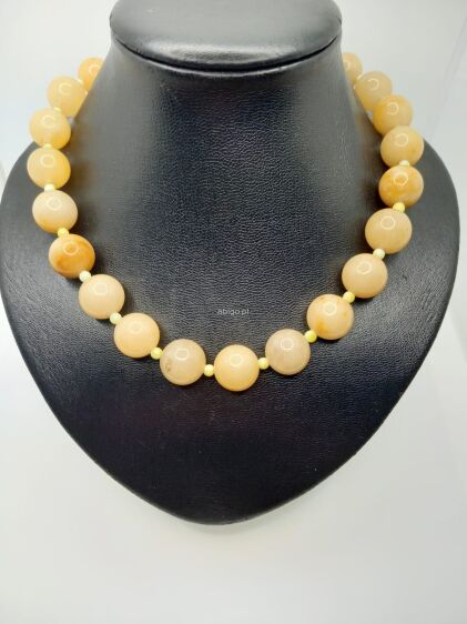 Naszyjnik z Żółtego Jadeitu fi 16