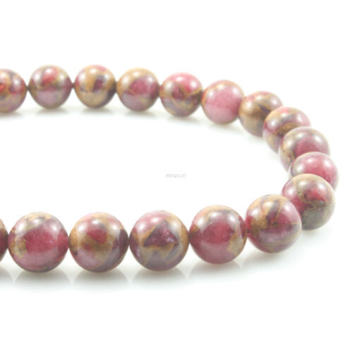 Sznur z GOLD COLORED STONE fi 10