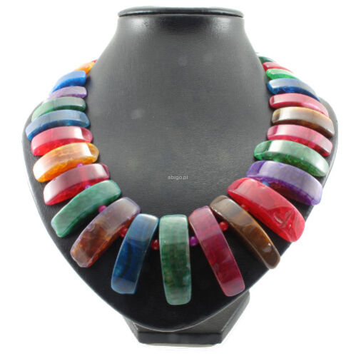 Naszyjnik z agatu mix