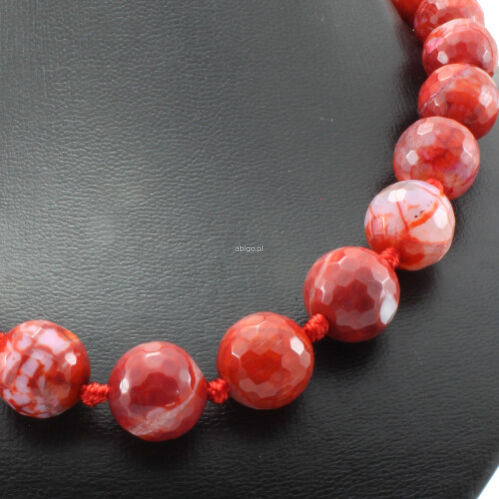 Naszyjnik z agatu żółwiowego fi 16 - 2