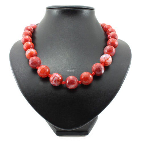 Naszyjnik z agatu żółwiowego fi 16