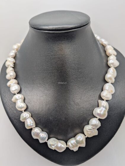 Naszyjnik z perły słodkowodnej Keshi nieregularna - 3