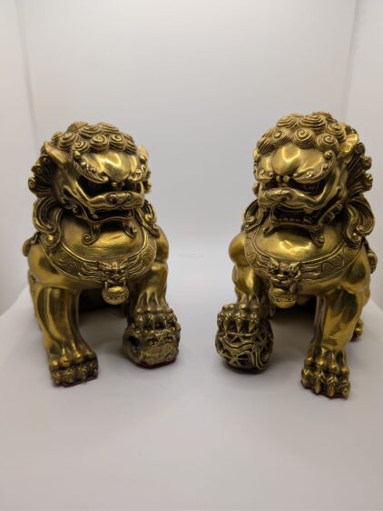 Para chińskich lwów stróżujących wysokość 27 cm