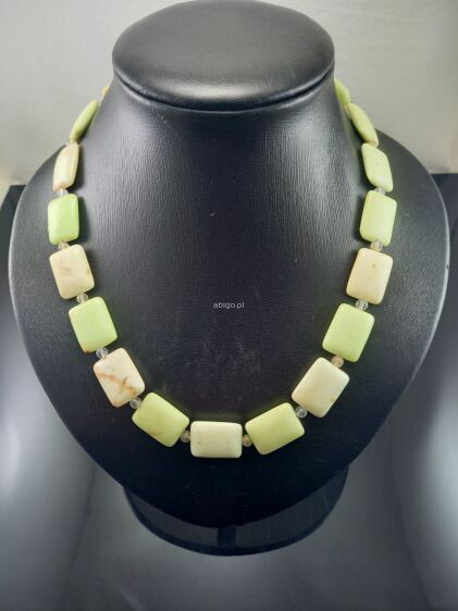 Naszyjnik lemon chrysoprase