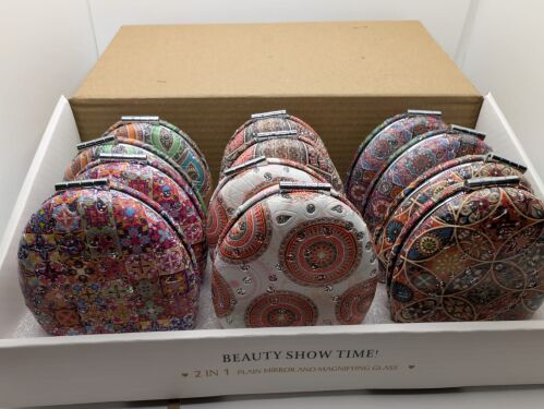 ELEGANCKIE SKŁADANE LUSTERKO KIESZONKOWE Kpl. 12 szt