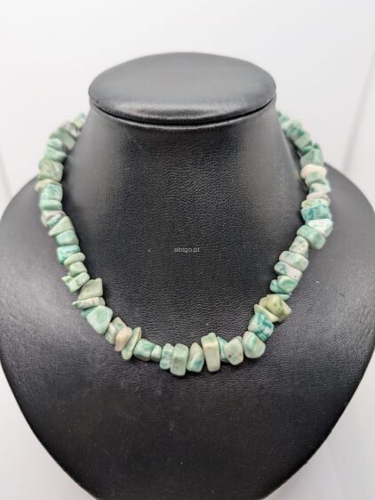 Naszyjnik sieczka chryzopraz