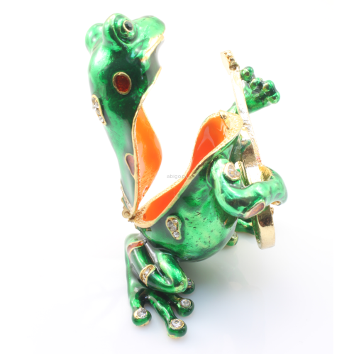 Figurka z metalu Żaba z gitarą 5017 - 2