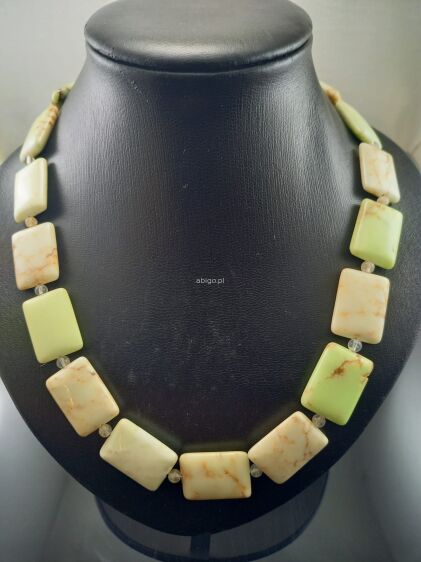 Naszyjnik lemon  chrysoprase