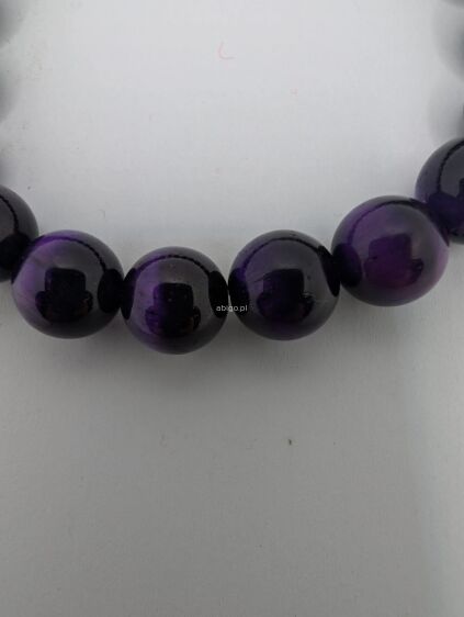 Bransoletka Fioletowe Tygrysie Oko fi 10 - 2