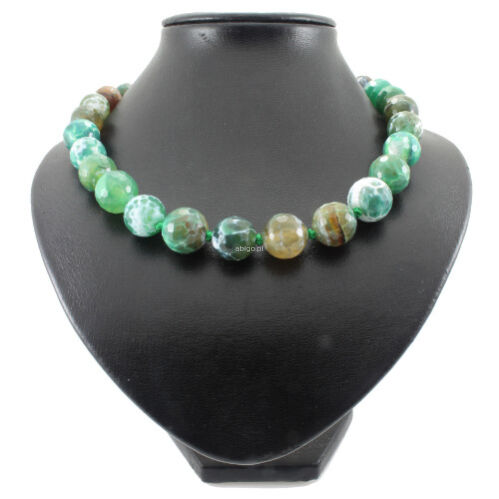 Naszyjnik z agatu żółwiowego fi 16