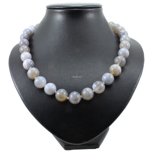 Naszyjnik z agatu kulka fi 16