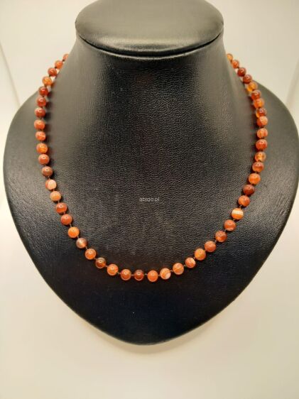 Naszyjnik karneol fi 6