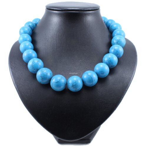 Naszyjnik z imitacji turkmenitu fi 18